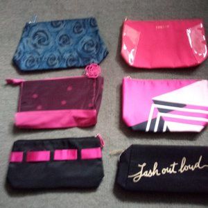 Bundle of 6 Lancome makeup bags NWOT cosmetic bags